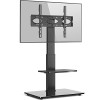 RFIVER Support TV Pied Meuble TV avec Support Pivotant pour Téléviseur Ecran LCD LED Plsma de 32 à 70 Pouces avec 2 Etagères