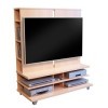 Berlioz Creations TV 5000 Meuble TV avec Support écran, décors Hêtre 110 x 51,5 x 129 cm, Fabrication 100% Française