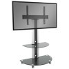 RICOO Support TV sur roulettes FS0502 30-65" env. 76-165cm Mobile Orientable Universel Meuble Tele avec Étagère VESA 600 x 
