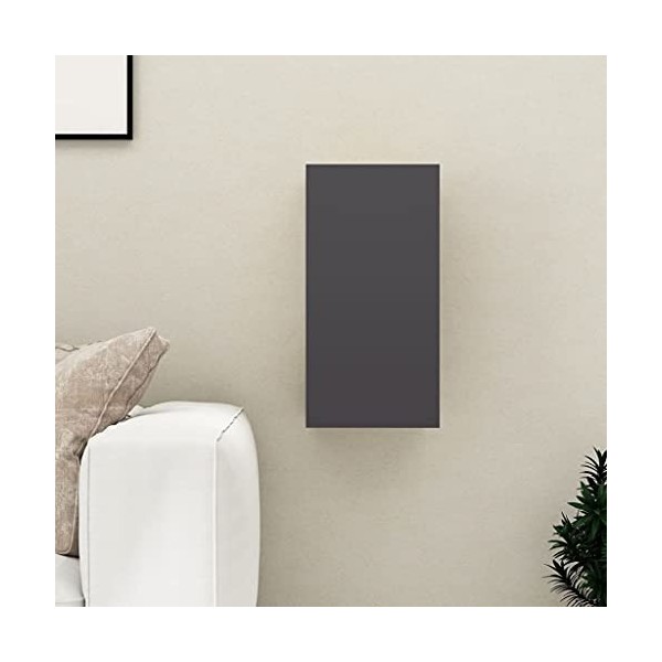 Meuble TV Murale | Style Scandinave | Meuble Hi-FI Armoire télé Salon séjour | 30,5x30x60cm Gris