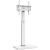 FITUEYES Meuble TV au Sol avec Base en Fer pour Téléviseur de 27à 55 Pouce Ecran LED LCD Plasma Pivotant Réglable en Hauteur 
