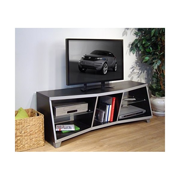 Berlioz Axiom Meuble TV Noir, 129 x 41 x 47 cm, Fabrication 100% Française