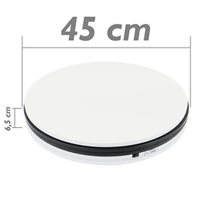 PrimeMatik - Plateau tournant Electrique 45 cm Blanc