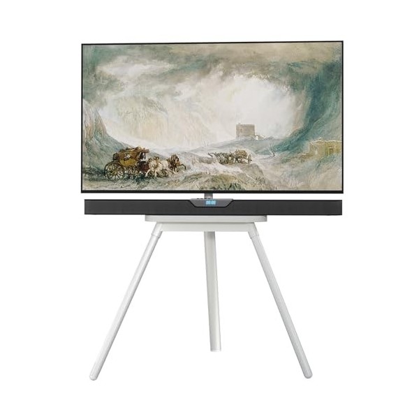 PUTORSEN Easel Trépied TV Universel pour TV de 43 à 65", pivotant et réglable en Hauteur avec Base en Acier Solide, Peut Supp