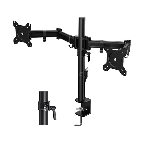 HFTEK Support de Bureau pour Trois Moniteur écran 15 - 27 Pouces avec VESA 75 / 100 - HF330C