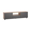 MyosHome - Meuble TV Salon Table pour Télévision Couleur Chêne et Gris 140 x 30 x 38 cm. Hera