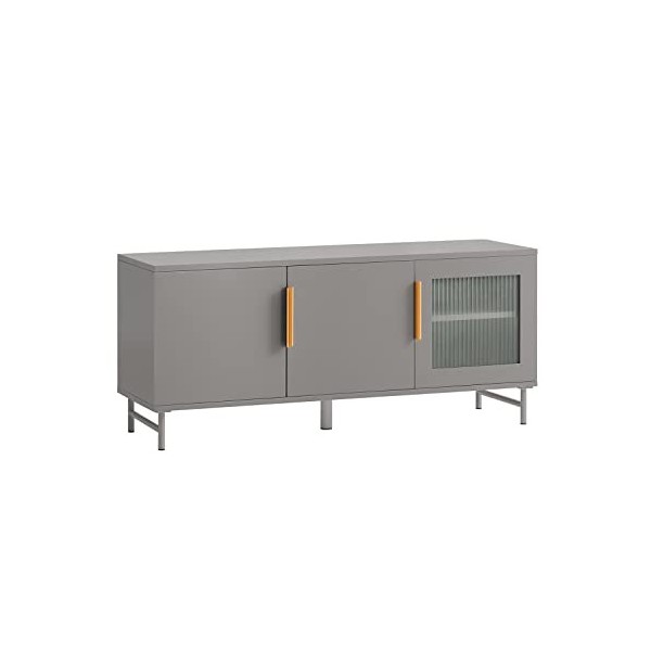 SoBuy Meuble TV, Meuble Télévision, Support Télévision, Meuble Bas, Placard Commode Meuble de Rangement sur Pieds avec 3 Port