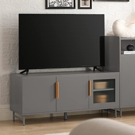 SoBuy Meuble TV, Meuble Télévision, Support Télévision, Meuble Bas, Placard Commode Meuble de Rangement sur Pieds avec 3 Port