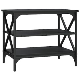 JUNZAI Meuble TV Noir 60x40x50 cm Bois dingénierie,Meuble TV,Table Basse Salon Meuble TV,Table Basse LED Couleurs