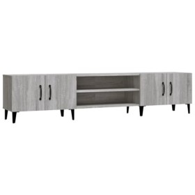 vidaXL Meuble TV Sonoma Gris 180x31,5x40 cm Bois dingénierie