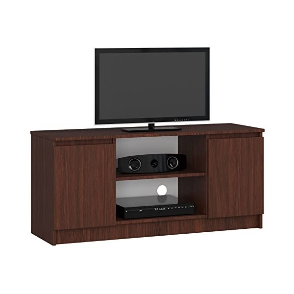 AKORD Meuble TV K-120 | Classique Meuble Télé | Banc TV | Moderne Meuble Television | H55 x L120 x P40 cm, Poids 30 kg | Coul