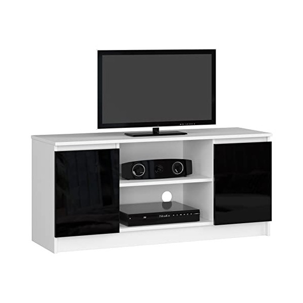 AKORD Meuble TV K-120 | Classique Meuble Télé | Banc TV | Moderne Meuble Television | H55 x L120 x P40 cm, Poids 30 kg | Coul