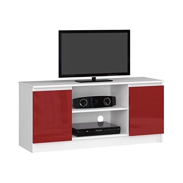 AKORD Meuble TV K-120 | Classique Meuble Télé | Banc TV | Moderne Meuble Television | H55 x L120 x P40 cm, Poids 30 kg | Coul