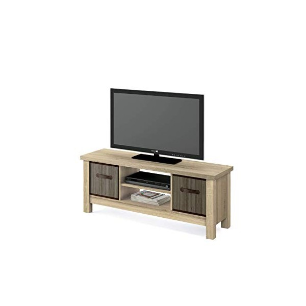 Meubles Pitarch Artik Nougat Meuble TV Panneaux de Particules et mélamine Haute densité Cambrian 51 x 130 x 41 cm