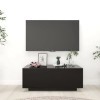 Meuble TV | Style Contemporain | Rangement matériel télé Audio Video Gaming | 100x35x40cm Noir