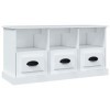 Keyur Meuble TV, Banc TV Buffet Bas Support de Télévision Meuble Télé Meuble TV Blanc 100x35x50 cm Bois dingénierie