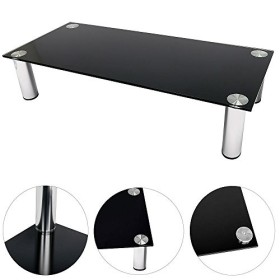 Meuble TV noir écran LCD 100&nbsp;cm écran augmentation Table dappoint meuble TV Table lounge noir Melko OLED, Samsung LED