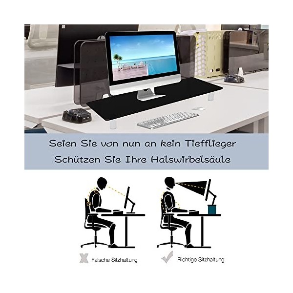 Meuble TV noir écran LCD 100&nbsp;cm écran augmentation Table dappoint meuble TV Table lounge noir Melko OLED, Samsung LED