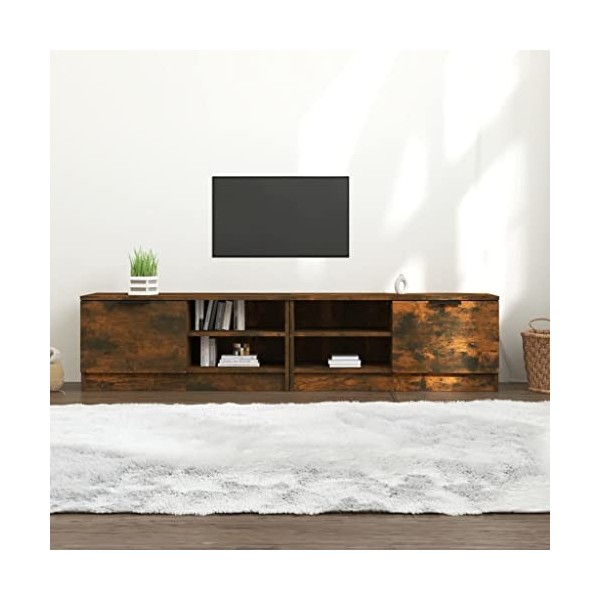 VEEKI Meuble TV, Meuble TV Suspendu, Meuble TV Industriel, Meuble TV Bois, Meuble Chambre, Convient pour Salon ou Chambre, Me