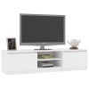 pedkit Meuble TV Support de TV avec Compartiments Gris béton 140x40x35,5 cm Aggloméré
