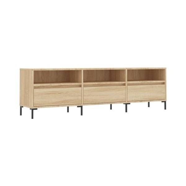 FAMIROSA Meuble TV chêne Sonoma 150x30x44,5 cm Bois dingénierie 25KG -1287