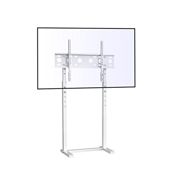 UNHO Support TV de sol pour écran LCD LED de 32 à 65" VESA max 600 x 400 jusquà 400 kg Blanc