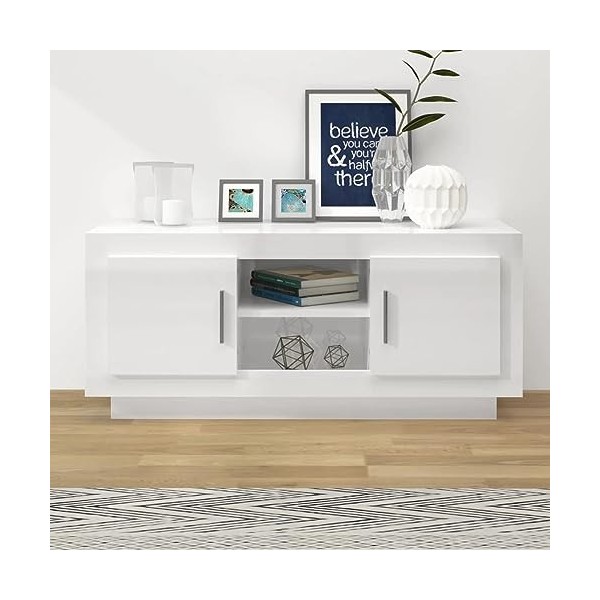 JUNZAI Meuble TV chêne Sonoma 102x35x45 cm Bois dingénierie,Meuble TV,Meuble TV Moderne,Meuble de Salon