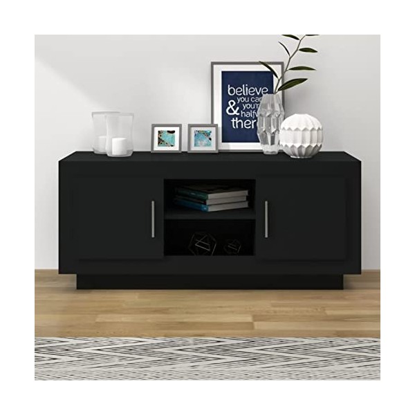 JUNZAI Meuble TV chêne Sonoma 102x35x45 cm Bois dingénierie,Meuble TV,Meuble TV Moderne,Meuble de Salon