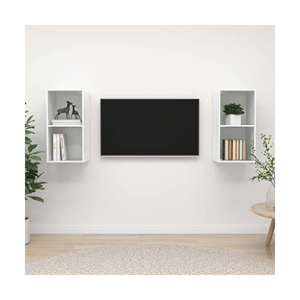 VEEKI Meuble TV, Meuble TV Suspendu, Meuble, Meuble TV avec Rangement，Meuble Industriel, Convient pour Salon ou Chambre, Meub