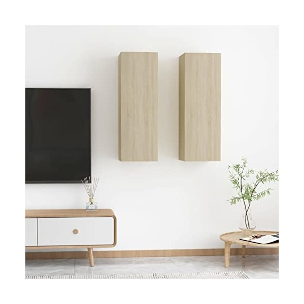 VEEKI Meuble TV, Meuble TV Suspendu, Meuble, Meuble TV avec Rangement，Meuble Industriel, Convient pour Salon ou Chambre, Meub