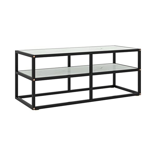 VEEKI Meuble TV, Meuble TV Suspendu, Meuble, Meuble TV avec Rangement，Meuble Industriel, Convient pour Salon ou Chambre, Noir