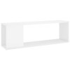 TECHPO Meuble TV blanc brillant 100 x 24 x 32 cm en bois dingénierie