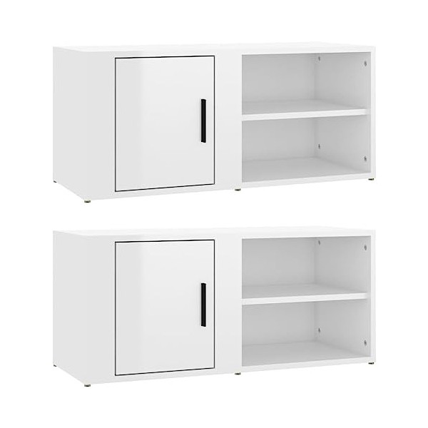 VEEKI Meuble TV, Meuble TV Suspendu, Meuble TV Industriel, Meuble TV Bois, Meuble Chambre, Convient pour Salon ou Chambre, Me