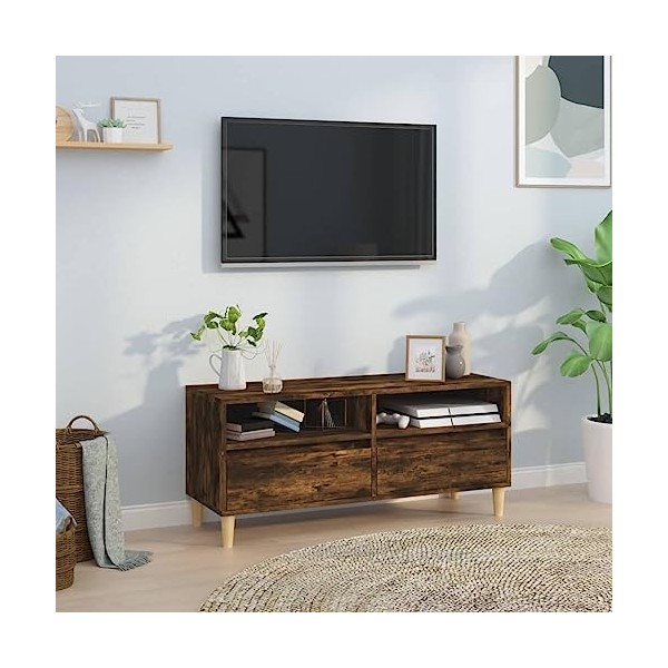 VEEKI Meuble TV, Meuble TV Suspendu, Meuble TV Industriel, Meuble TV Bois, Meuble Chambre, Convient pour Salon ou Chambre, ch