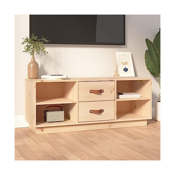 VEEKI Meuble TV, Meuble TV Suspendu, Meuble TV Industriel, Meuble TV Bois, Meuble Chambre, Convient pour Salon ou Chambre, 10