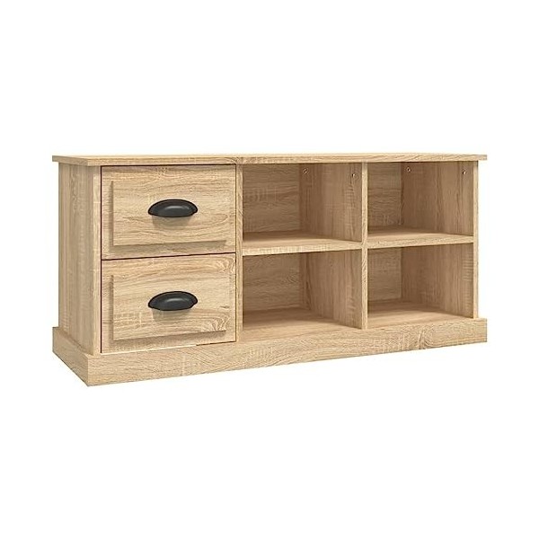 VEEKI Meuble TV, Meuble TV Suspendu, Meuble TV Industriel, Meuble TV Bois, Meuble Chambre, Convient pour Salon ou Chambre, ch