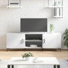 VEEKI Meuble TV, Meuble TV Suspendu, Meuble TV Industriel, Meuble TV Bois, Meuble Chambre, Convient pour Salon ou Chambre, Bl