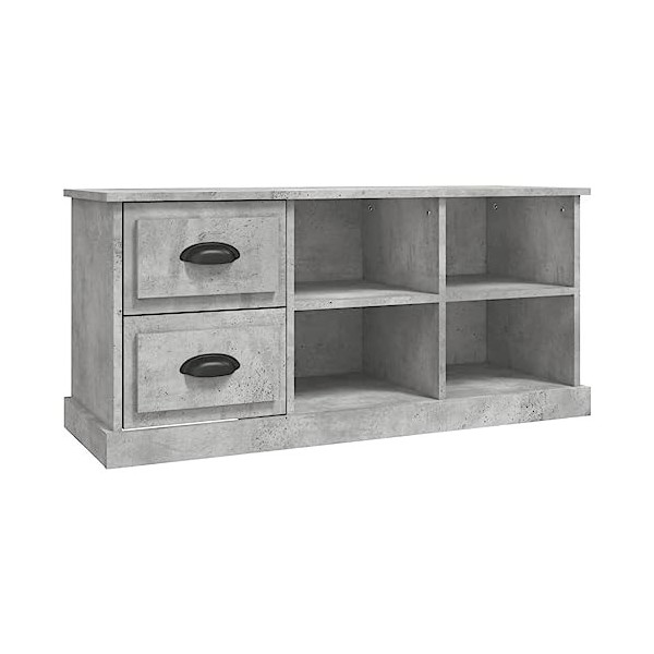 VEEKI Meuble TV, Meuble TV Suspendu, Meuble TV Industriel, Meuble TV Bois, Meuble Chambre, Convient pour Salon ou Chambre, Gr