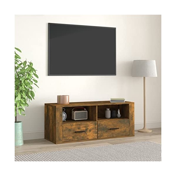 VEEKI Meuble TV, Meuble TV Suspendu, Meuble TV Industriel, Meuble TV Bois, Meuble Chambre, Convient pour Salon ou Chambre, Ch