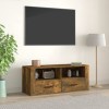 VEEKI Meuble TV, Meuble TV Suspendu, Meuble TV Industriel, Meuble TV Bois, Meuble Chambre, Convient pour Salon ou Chambre, Ch