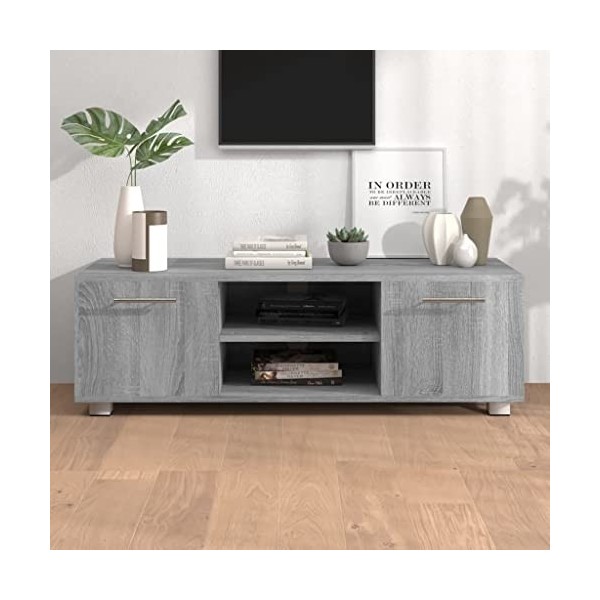 Générique Meuble TV Sonoma Gris 110x40x35 cm Bois dingénierie,20.3 KG,340623, Meubles, Meubles TV