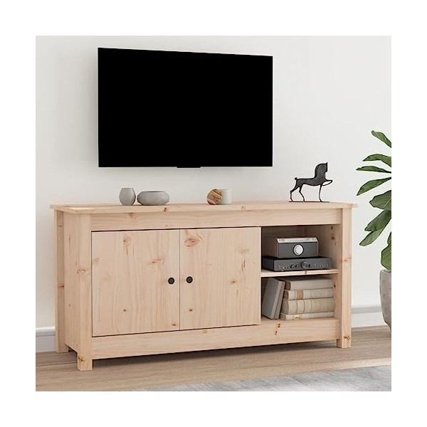 Générique Meuble TV 103x36,5x52 cm Bois de pin Massif,12.95 KG,814589, Meubles, Meubles TV