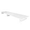 Vladon Support de TV Game, Support de Moniteur surélevé, Blanc Mat/Blanc Haute Brillance 138,5 x 9,5 x 34,5 cm 