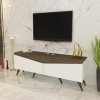 [en.casa] Meuble TV pour Salon à 2 Portes Banc TV Support de Télé Stylé Panneau de Particules Mélaminé Plastique 46 x 150 x 3