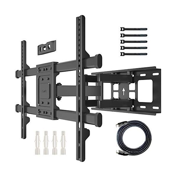 BONTEC TV Support Pivotant 15 Degrée Support sur Pied en Verre LCD/LED Ecran 26-50 Pouce