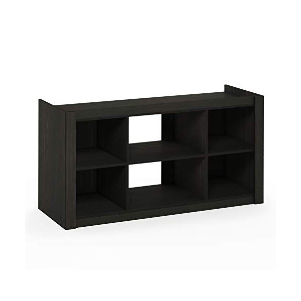 Furinno Fowler Étagères Multifonctionnelles pour Meuble TV, Espresso, Bois, Expresso, One Size