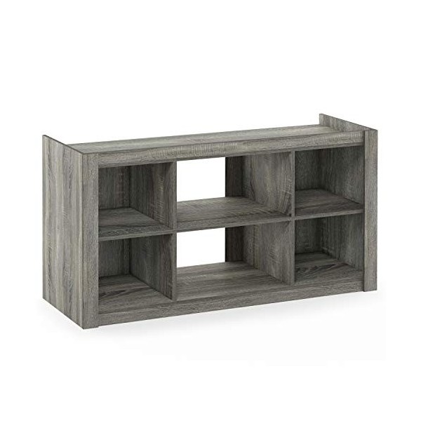 Furinno Fowler Étagères Multifonctionnelles pour Meuble TV, Espresso, Bois, Expresso, One Size