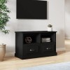 FIRBNUS Meuble TV Noir 80x35x50 cm Bois dingénierie Armoire TV Salon Construction Robuste Meuble HiFi Tendance Décoration In