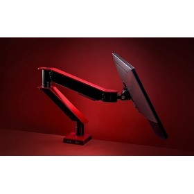 My Wall HL25-1L Support de Bureau entièrement Mobile avec vérin à gaz pour écran Plat, 2 Ports USB, Gestion des câbles, Bras 