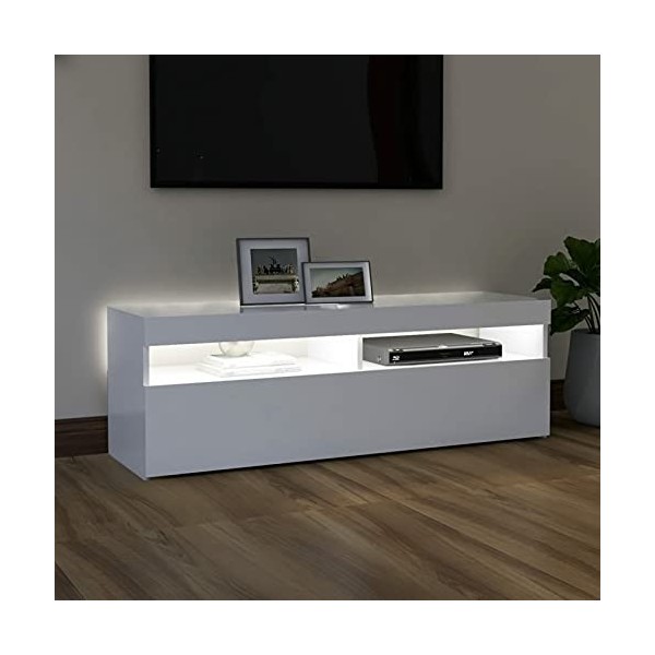 Norheim Meuble TV LED, Meuble TV,Meuble TV scandinaves,Meuble TV Moderne,Banc TV,Meuble TV avec lumières LED, Armoire Basse C